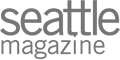 The image displays the logo of "Seattle magazine" in grey lowercase text with a modern, clean design.